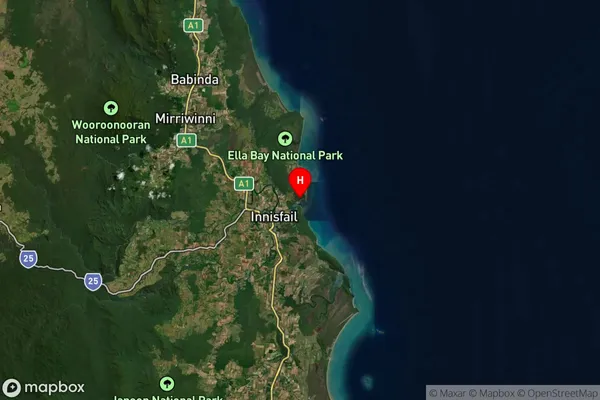 Coconuts,Queensland Satellite Map