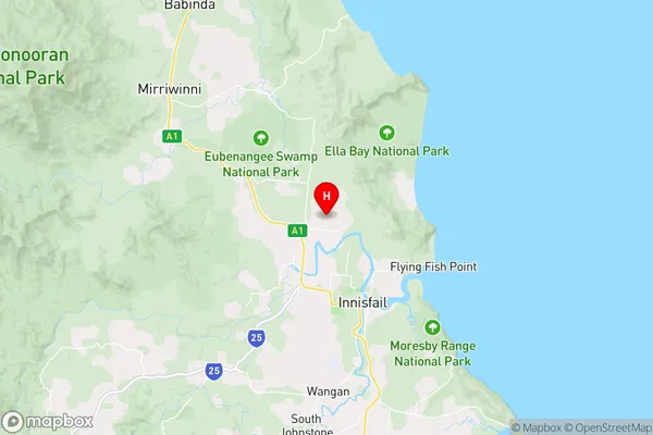 Daradgee,Queensland Area Map