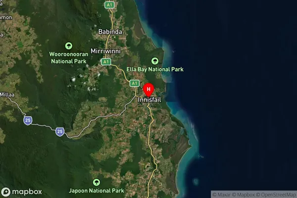 Innisfail,Queensland Satellite Map