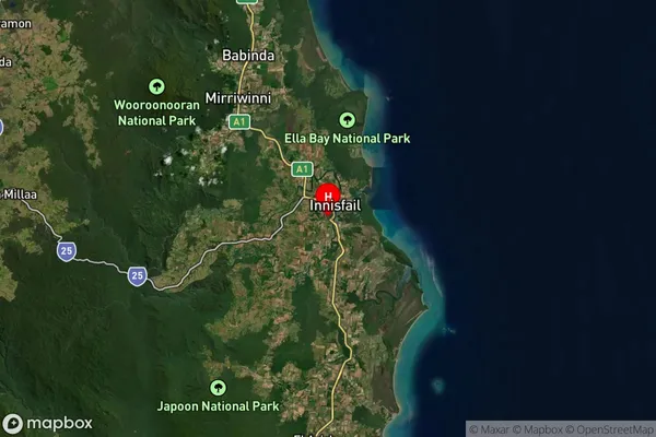 Mighell,Queensland Satellite Map