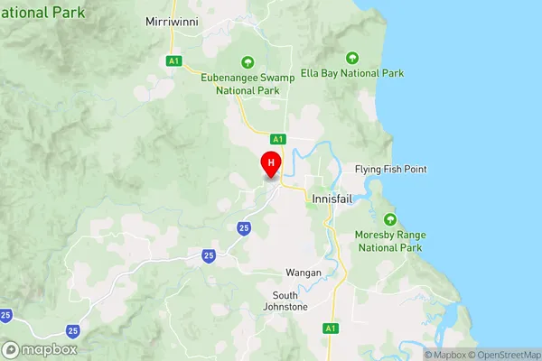 Obriens Hill,Queensland Area Map