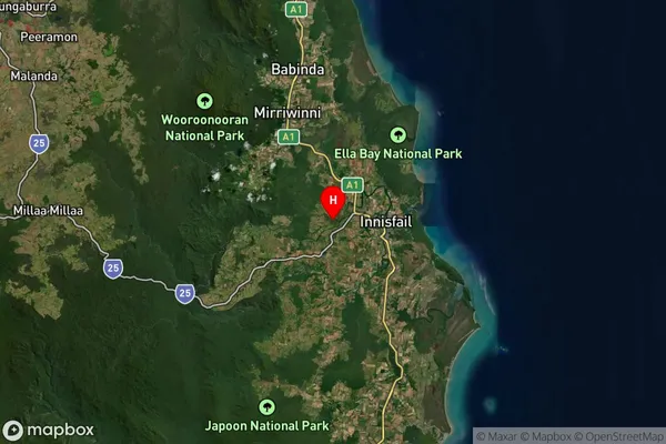 Upper Daradgee,Queensland Satellite Map