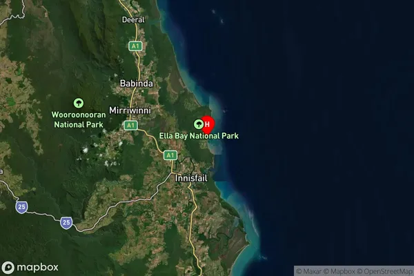 Wanjuru,Queensland Satellite Map