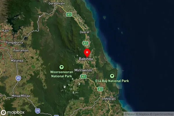 Babinda,Queensland Satellite Map