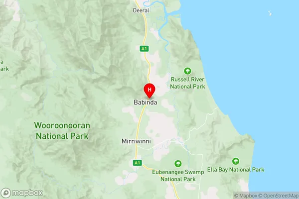 Babinda,Queensland Area Map