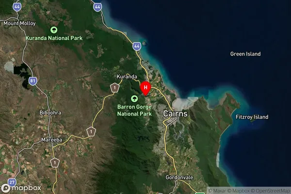 Kamerunga,Queensland Satellite Map