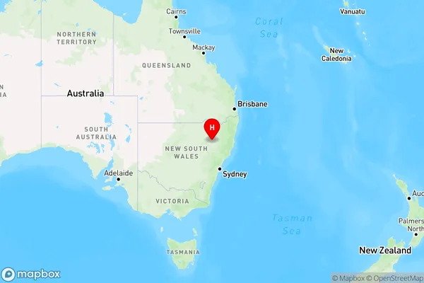 Gunnedah,New South Wales Region Map