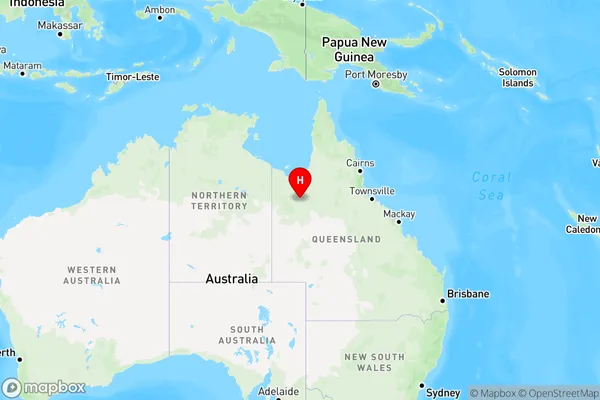 Four Ways,Queensland Region Map