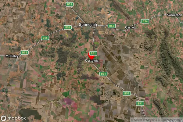 Curlewis,New South Wales Satellite Map