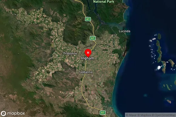 Ingham,Queensland Satellite Map