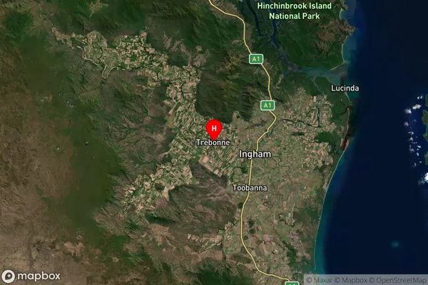 Trebonne,Queensland Satellite Map