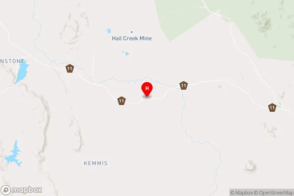 Hail Creek,Queensland Area Map