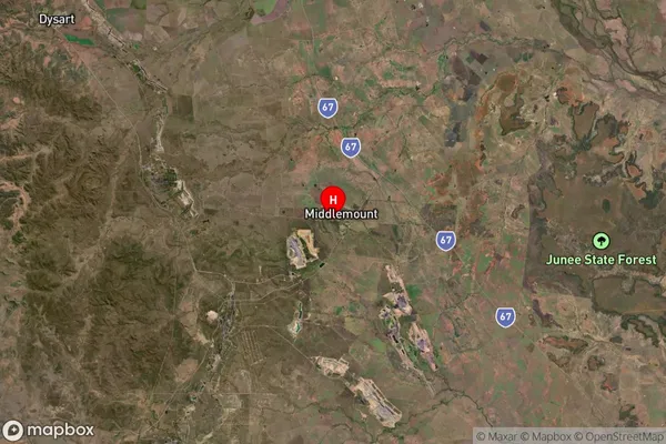 Middlemount,Queensland Satellite Map