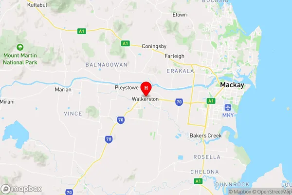 Walkerston,Queensland Area Map