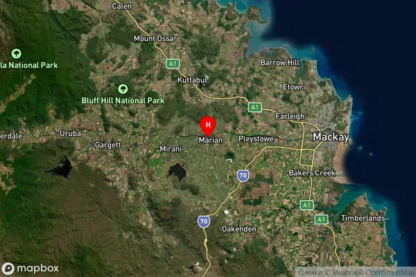 Marian,Queensland Satellite Map