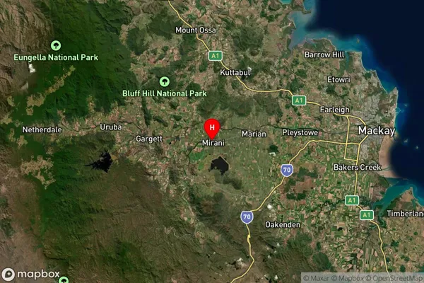 Mirani,Queensland Satellite Map