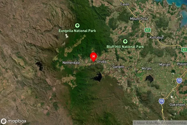 Finch Hatton,Queensland Satellite Map