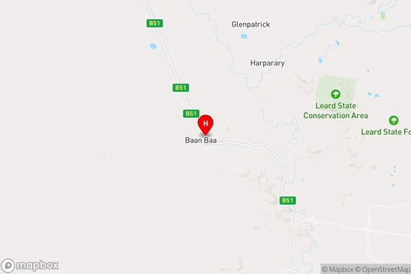 Baan Baa,New South Wales Area Map