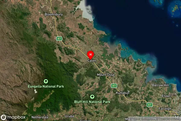 Calen,Queensland Satellite Map