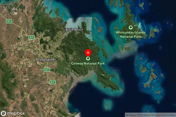 Cape Conway,Queensland Satellite Map