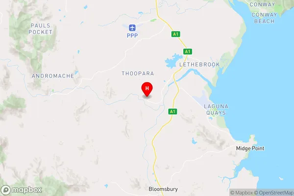 Thoopara,Queensland Area Map