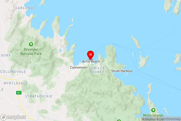 Airlie Beach,Queensland Area Map