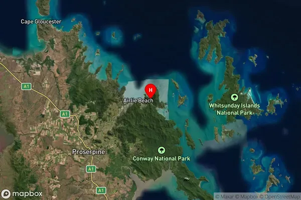 Flametree,Queensland Satellite Map