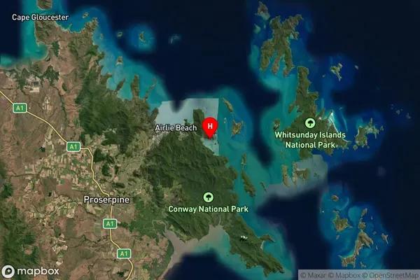 Shute Harbour,Queensland Satellite Map