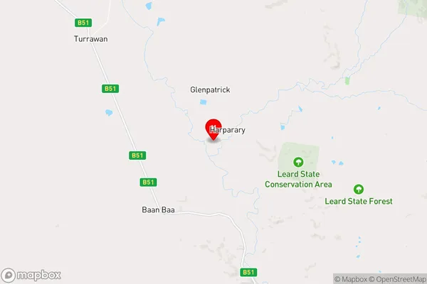 Harparary,New South Wales Area Map