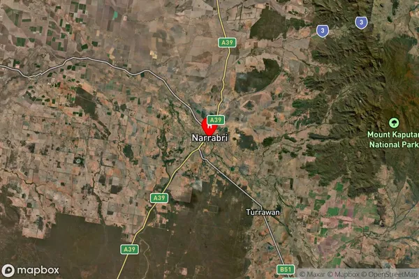 Narrabri,New South Wales Satellite Map