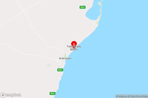 Tiddy Widdy Beach,South Australia Area Map