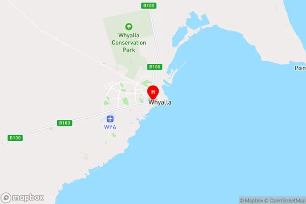 Whyalla Dc,South Australia Area Map