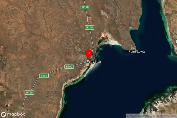 Whyalla Playford,South Australia Satellite Map