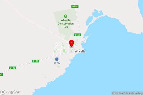 Whyalla Playford,South Australia Area Map