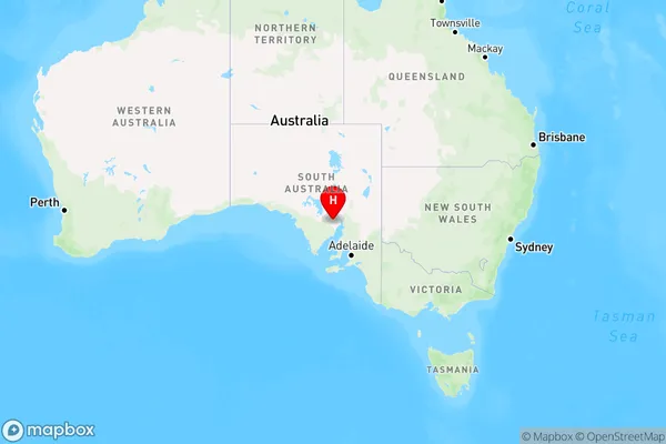 Iron Knob,South Australia Region Map