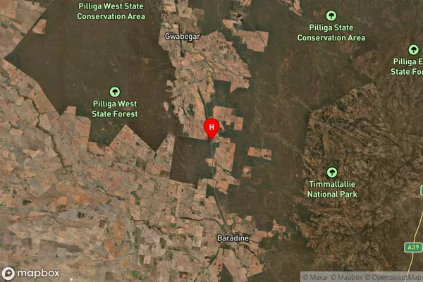 Kenebri,New South Wales Satellite Map