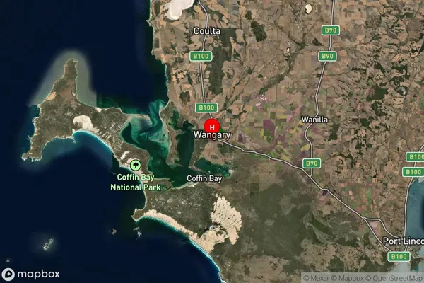 Wangary,South Australia Satellite Map