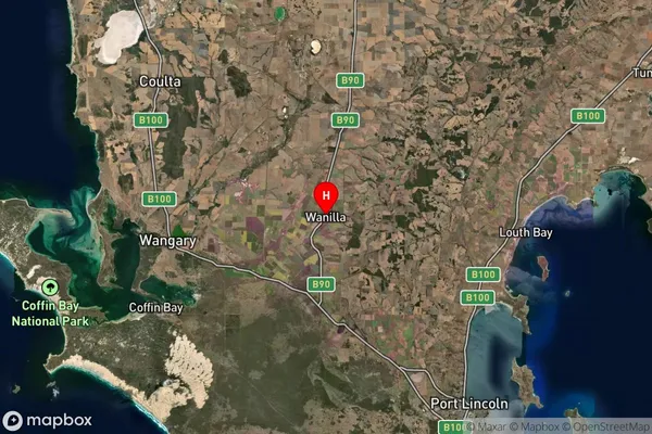 Wanilla,South Australia Satellite Map