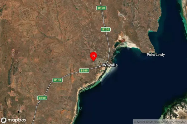 Whyalla Jenkins,South Australia Satellite Map