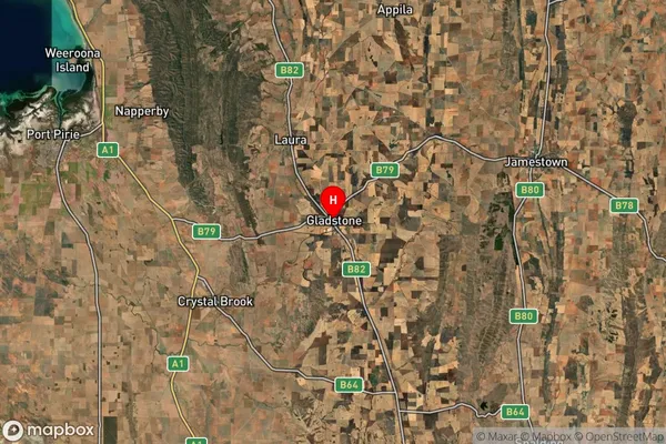 Gladstone,South Australia Satellite Map