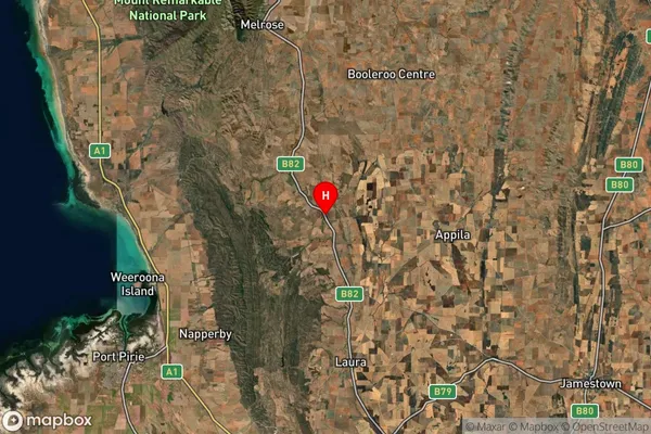 Wirrabara,South Australia Satellite Map