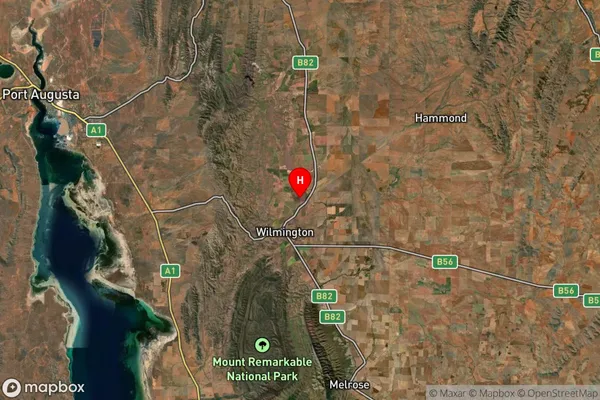 Wilmington,South Australia Satellite Map