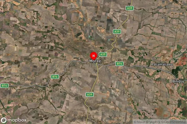 Moree East,New South Wales Satellite Map