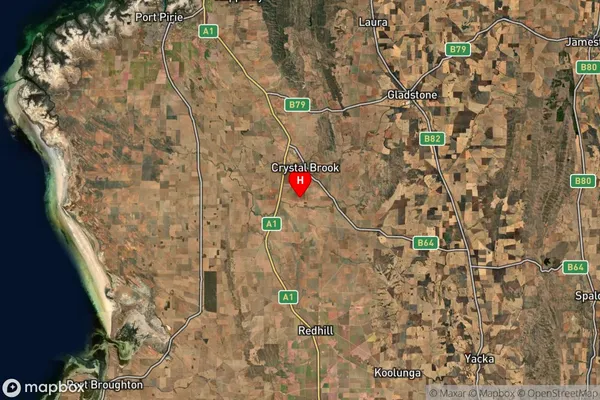 Crystal Brook,South Australia Satellite Map