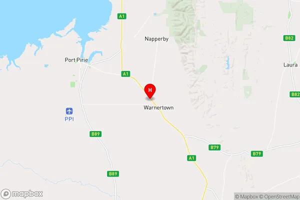 Warnertown,South Australia Area Map