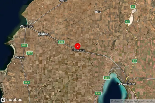 Paskeville,South Australia Satellite Map