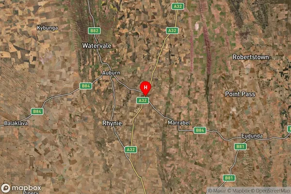 Saddleworth,South Australia Satellite Map