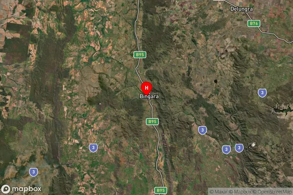 Bingara,New South Wales Satellite Map