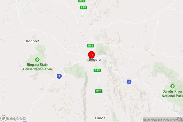 Bingara,New South Wales Area Map