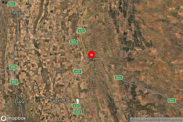 Burra,South Australia Satellite Map